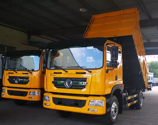 96kw 4 × 2 الكابينة المفردة الثقيلة شاحنة قلابة يدوية