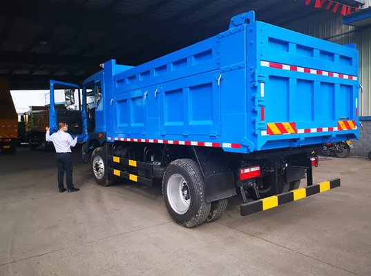 96kw 4 × 2 الكابينة المفردة الثقيلة شاحنة قلابة يدوية