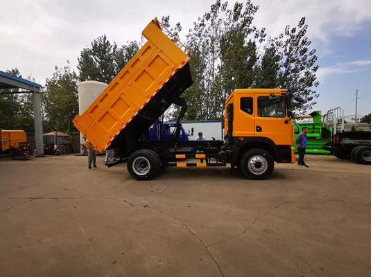 96kw 4 × 2 الكابينة المفردة الثقيلة شاحنة قلابة يدوية