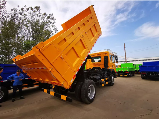 96kw 4 × 2 الكابينة المفردة الثقيلة شاحنة قلابة يدوية