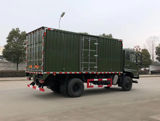 كابينة سقف مسطح شاحنة بضائع الطرق الوعرة 154kw Dongfeng Cargo Truck