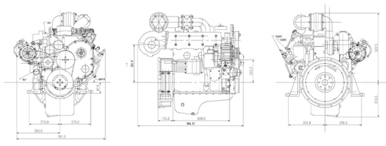 محرك ميكانيكي مقاوم للانفجار 70KW / 95hp محرك ديزل للسكك الحديدية المشتركة