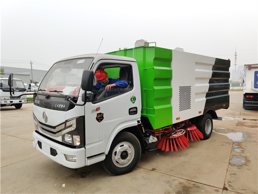 شاحنة كنس الشوارع DONGFENG D6 Series 130HP 4X2 محرك وقود الديزل